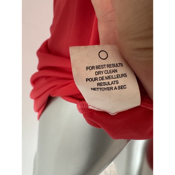 Halston Heritage stretch Dress Cowl Neck Ruched Golden Detail - Picture 9 of 14